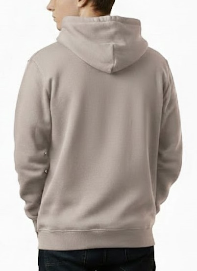 M&K Oversize Hoodie Plain Beige - Image 2